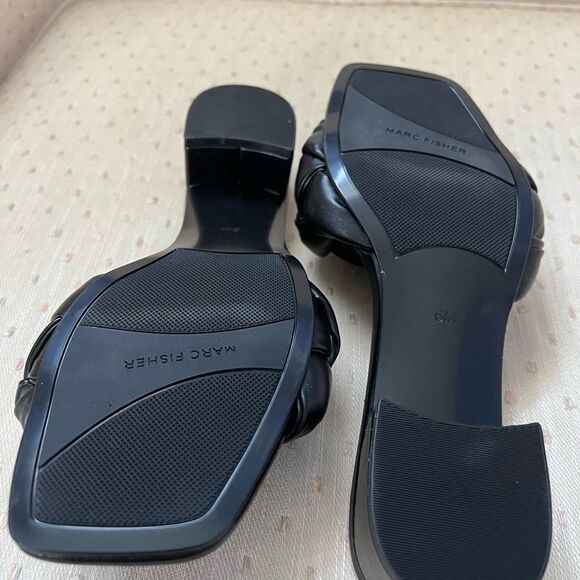 𝅺MARC Fisher Calicea braided block heel slide sandals size 6M…….. - Picture 5 of 8